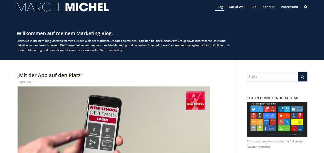 Referenz Marcel Michel - Marketing Blog