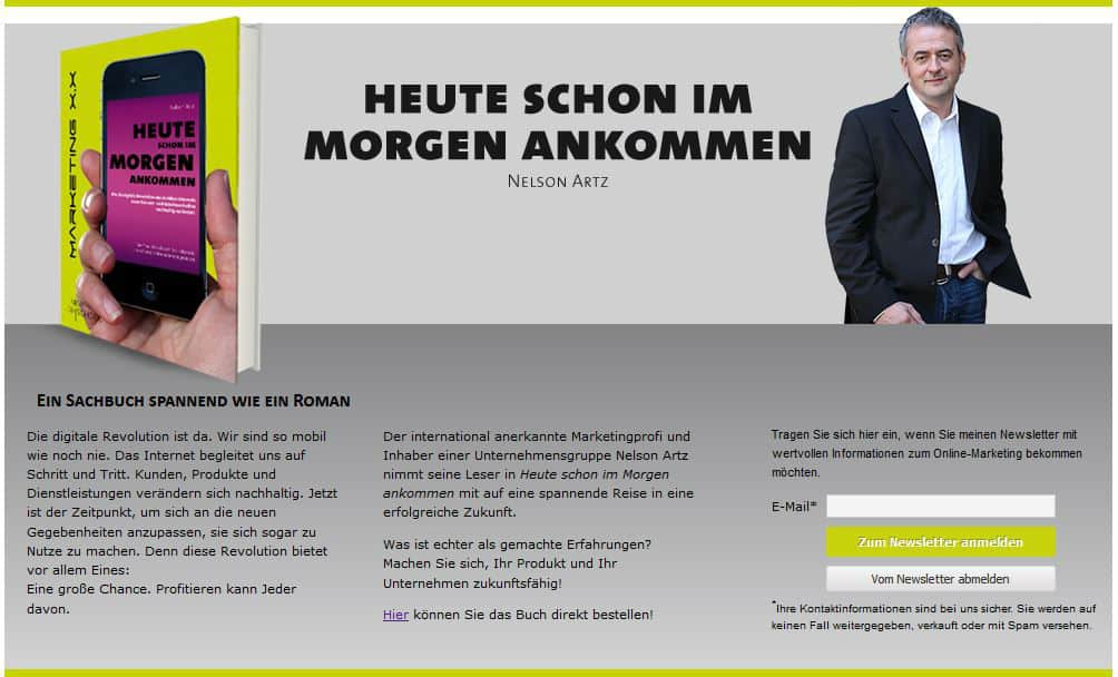 Referenz Nelson Artz - Heute schon im Morgen ankommen